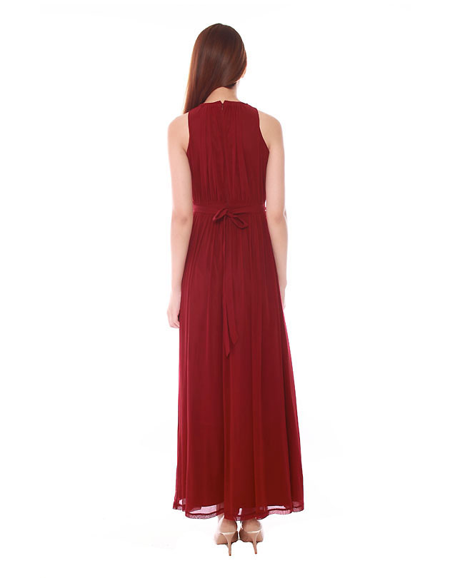 Paris Maxi Dress in Maroon